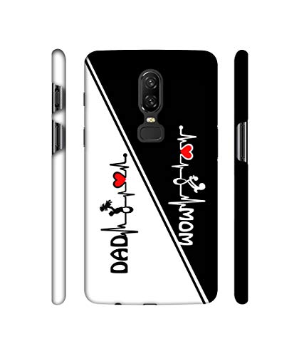 Image of Amazon Brand - Solimo Designer Mom and Dad Lover 3D Printed Hard Mobile Back Case Cover Compatible for OnePlus 6