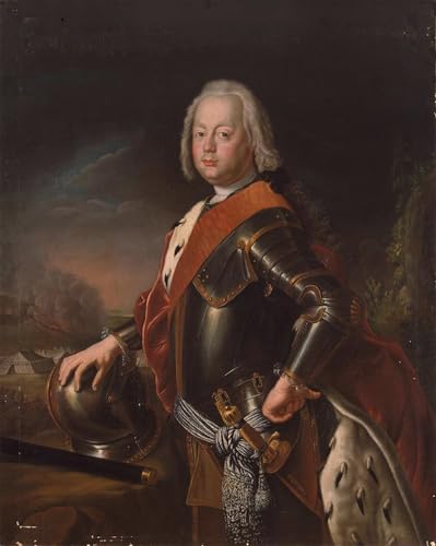 Peinture sur toile portrait d'Antoine Pesne pour la décoration de la chambre