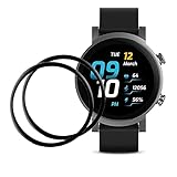 [2-Pack] Tznzxm for Ticwatch E3 Smartwatch Screen Protector, Full Coverage 3D Curved Edge Frame Case
