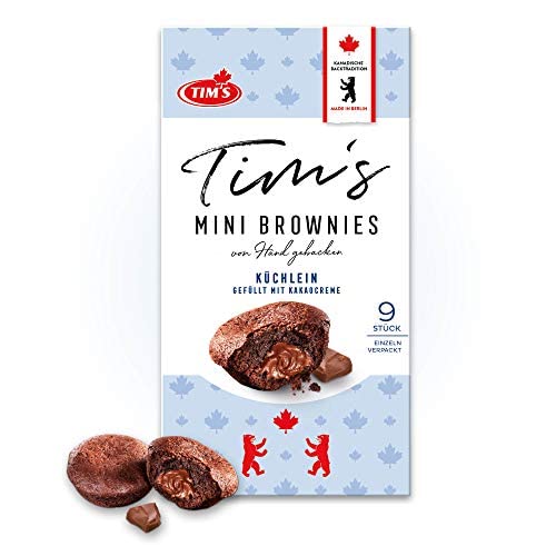 Tim's Mini Brownies 180 g I Mini Muffins mit cremiger Kakaofüllung I 9 einzeln verpackte, saftige Cupcakes ohne Konservierungsstoffe I Kaffeegebäck I Traditionelle kanadische Backwaren Made in Germany