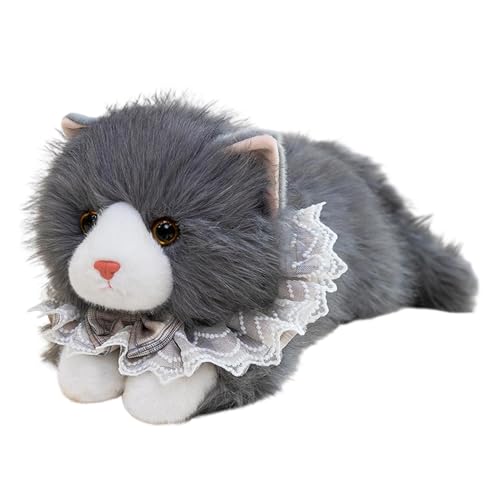 Chat en peluche réaliste 30 cm pour apaiser le stress au bureau