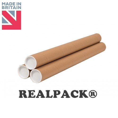 Versandrolle Karton mit Kunststoff Endkappen – 7,6 cm line-size: 330 mm A3 braun