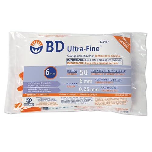 Seringa para Insulina BD Ultra-Fine com Agulha 6mm 50UI - 10 Unidades