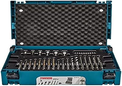 Makita B-69478 B-69478-Set acesorios makpac SDS Plus 65 pcs, Negro