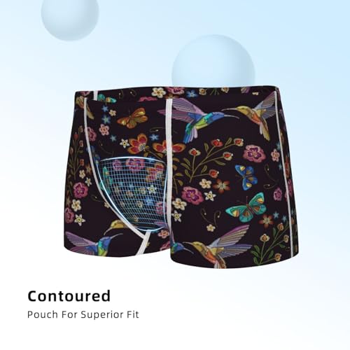 Boys' Cotton Boxer Brief Soft Underwear-Humming Bird And Tropical Flowers4