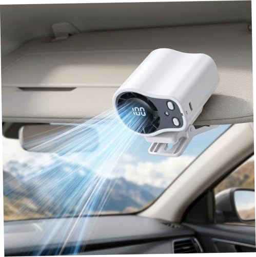 Mini ventilador portátil recargable USB con modo de enfriamiento y luz LED 7