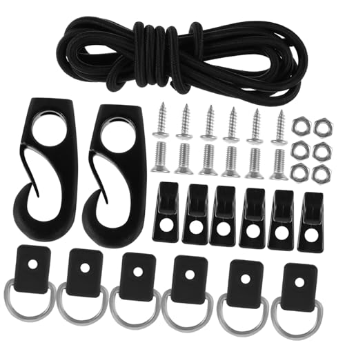 SUPVOX 1 Set Dock Mooring Line Kit Heavy Duty Bungee Dock Rope with Hooks for Secure Boat Ties for Kayaks Pontoons and Use Compact and Lightweight Design