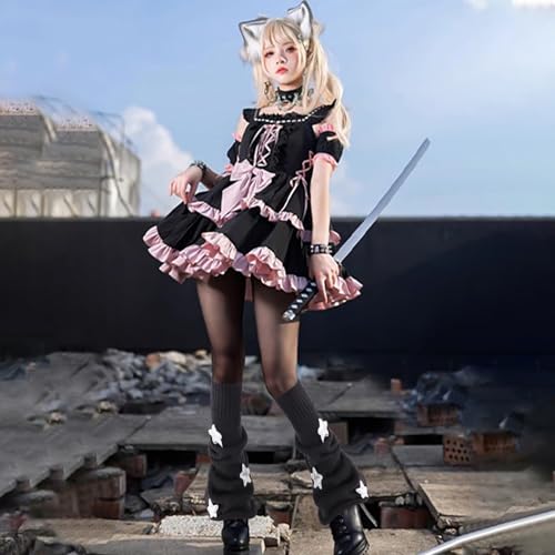 Image of Junely Leg Warmers for Women Kawaii Leg Warmer Cute Legwarmers Japanese Socks Emo Lolita Gyaru Harajuku Accessories