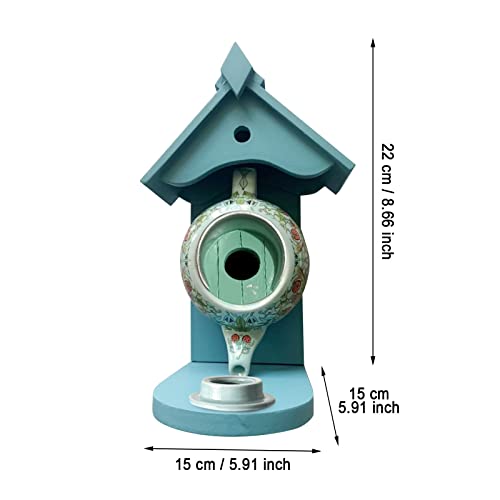 Beacaden Humming Bird House Bird Feeder Houses Teapot Gardens Outdoor Ornament Decors Nesting Box For Chicken Coops (A, One Size) #TOP2