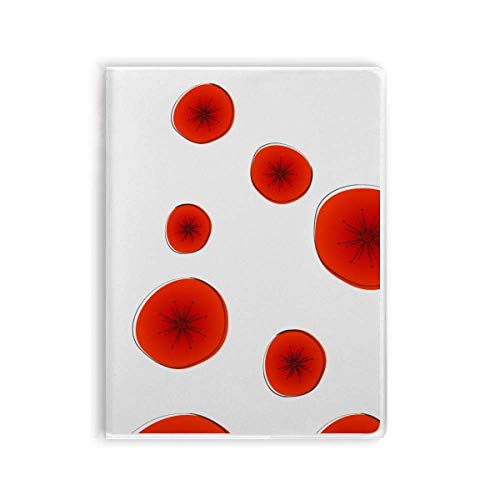 Carnet de notes couverture souple imprimé cercles rouges cahier de brouillon ligné souple
