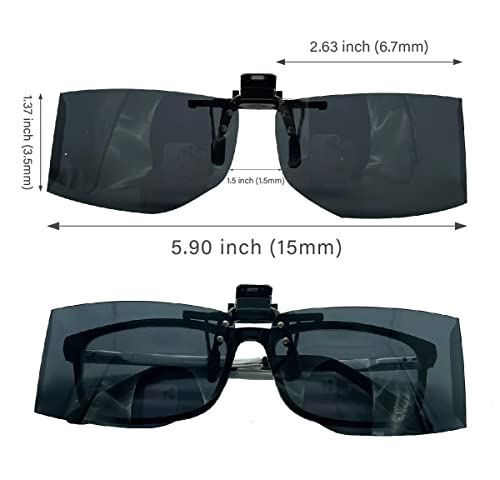 Clip On Flip Up Polarized Len Sunglasses Over Prescription Myopia Eyeglasses2