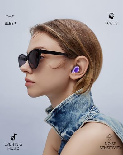 Image of 45dB Ear Plugs for Sleeping Noise Cancelling Ear Plugs for Noise Reduction & Snoring, Concerts, Earplugs for Sleep,Sider Sleepers Airplane, Silicone Earplugs Reusable Concert Ear Plug