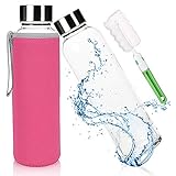 💟 SÉ UNA PERSONA SANA ESTÉS DONDE ESTÉS: Con las preciosas botellas de Perfect Placed es más fácil que nunca llevarte tus zumos y batidos caseros y sanos para disfrutarlos en cualquier parte. Todos los materiales están libres de BPA, PVC, plástico y plomo. ¡Una gran alternativa sana y ecológica a las botellas de plástico!