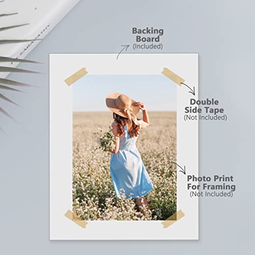 Somime 10 Pack 16x20 White Backing Boards, Uncut Mat Board 16x20, Acid Free Backerbords for 11x14 Photos, Pictures, Artwork and Paints - Thumbnail 5