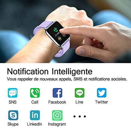 Popglory Smart Watch, Smartwatch With Blood Pressure, Blood Oxygen Monitor, Fitness Tracker With Heart Rate Monitor, Full Touch Fitness Watch For Android & Ios For Men Women #TOP3