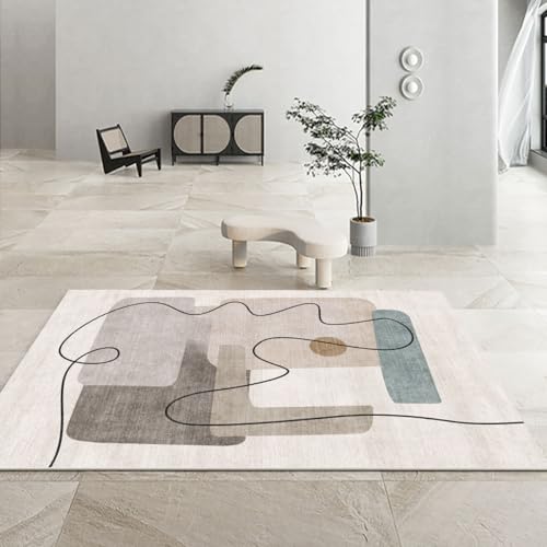 Frisence 北欧風 洗える カーペット 120×160cm 厚手 シャギーラグ 防音 防寒対応 マイクロファイバー素材 滑り止め付き ふわふわ やわらかい ホットカーペット対応 ペット・リビング・寝室・子供部屋・ダイニング用 FRISY04-D01