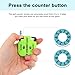 Goktvai 2pcs Golf Stroke Counters, Portable Score Keeper with Hanging Rope Mini Square Design 2 Player Stroke Counter Clicker for Golf Training Competitions & Games (Green)