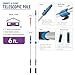 Unger Professional Connect & Clean 3’-6’ Aluminum Telescopic Extension Pole with Locking Cone & Quick-Flip Clamp – Compatible with Cleaning Tool Attachments, Window Cleaning & Dusting Tool