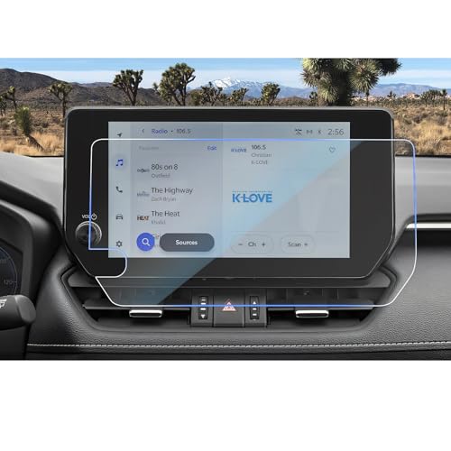 Image of CDEFG for 2023 2024 2025 RAV4 Screen Protector for Toyota RAV4 (Limited /TRD Off-Road /XSE /Adventure /XLE Premium) Hybrid Accessories 10.5-inch Touch Screen, Tempered Glass 9H Hardness HD Clear