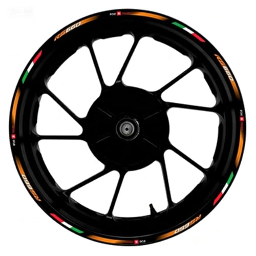 Autocollant Moyeu Roue Moto 17 Pouces Réfléchissant Aprilia RS 660