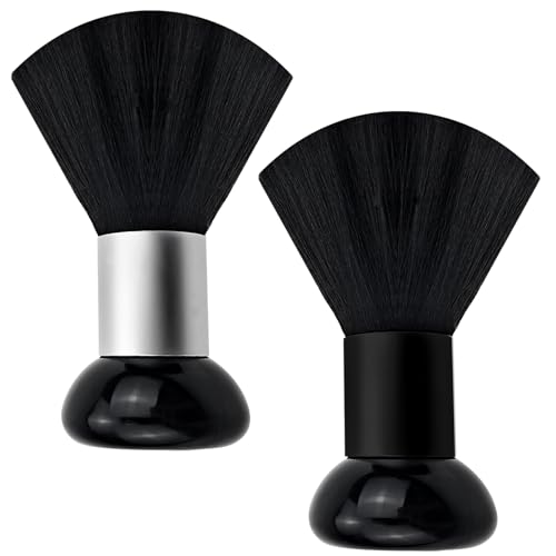 2 PACK Dust Brush for Acrylic Nails, Soft Brush Nail Soft Kabuki Nail Art Dust Powder Remover Brush Hair Dust Cleaner Brush for Manicure Clean Up Tools