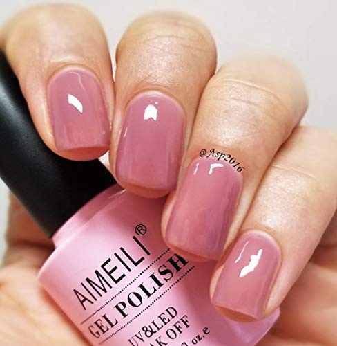 AIMEILI UV LED Gellack ablösbarer Nagellack Gel Polish - Brown Lilies (108) 10ml – Bild 5