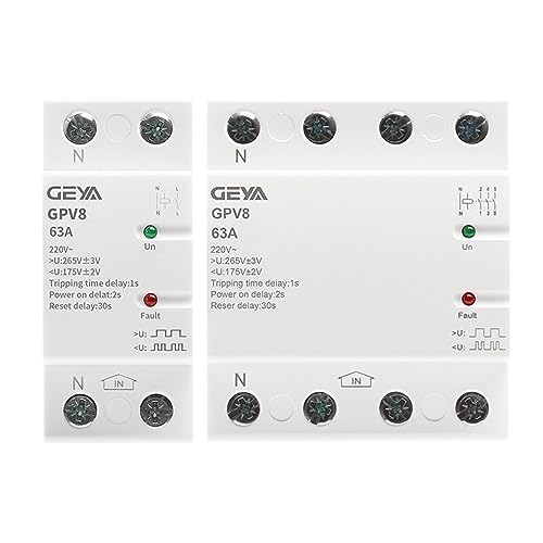 Protecteur automatique de surtension triphasé monophasé GPV8-63 réinitialisation