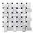 Diflart Marble Mosaic Tile, Marble Backsplash Tiles for Kitchen Bathroom Wall Floor, Pack of 5 Sheets (White Carrara Polished, 1x2 Inch Basketweave)