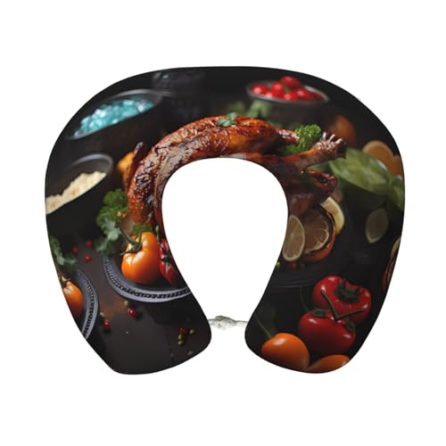 Almohada de viaje espuma viscoelástica tamaño U miniatura 1