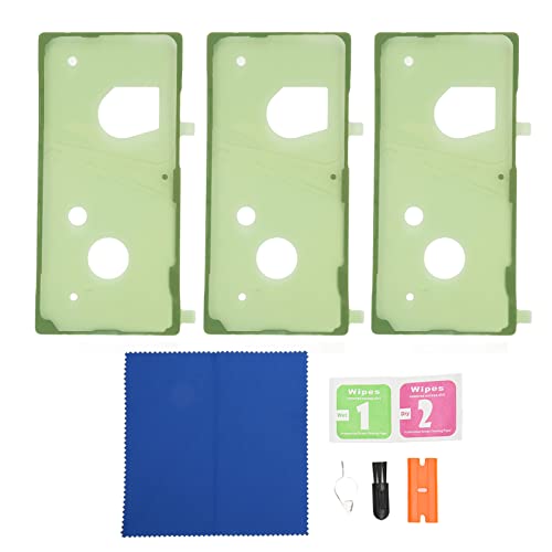 para Note 20 Ultra 5G N986 Etiqueta de la Tapa Trasera de la Batería, 3 Piezas Etiqueta de la Tapa Trasera de Repuesto Precortada de Doble Cara, Manual de Reparación Kit de