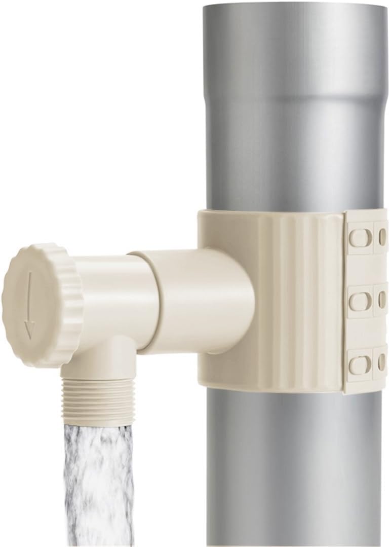Récupérateur / Collecteur d'eau de pluie en PVC Sable + Scie cloche