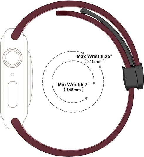 Image of Soft Silicone Sport Band Compatible with Apple Watch Ultra 49mm 45mm 44mm 42mm Magnetic Clasp Adjustable Strap For iWatch Series 10 9 8 7 6 5 4 3 2 1 SE Ultra 2nd gen (Only Strap, No Watch)