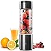 Produktbild LQ&XL 450Ml Tragbarer Entsafter Mini Blender Smoothie Maker Mixer, Mobiler Standmixer USB Wiederaufladbare 6 Schneidkopf Milchshakesaft Babynahrung Reisen,Home,Silver