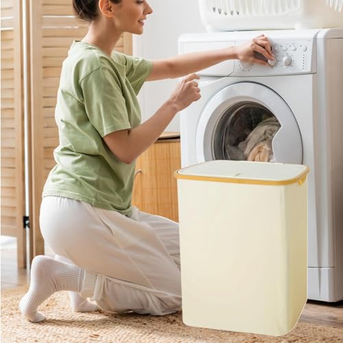 Panier à linge pliable avec couvercle pour le linge de maison