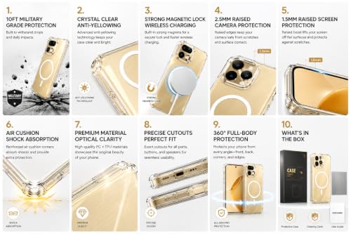 Image of Transparent Back Cover for CMF by Nothing Phone 2 Pro 5G Shockproof Side TPU Bumper & Back Pc Protective Magnetic Support Cover Case (CMF by Nothing Phone 2 Pro 5G)