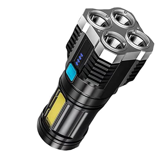 lanterna led recarregavel 4 leds mas forte do mundo USB camping