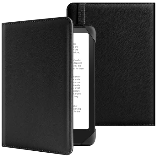 Image of HoYiXi Universal Case for 6.8 Inch 7 Inch Kindle eReaders Compatible with Paperwhite /Kobo /BOOX T68 /iReader Ocean,6.8-7 inch eReaders Protective Case Cover Elastic Rope,Black
