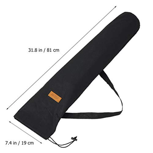 Angelrutentasche - Leicht, Nylon, 75x18x10.5cm, Schwarz