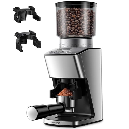 SHARDOR Conical Burr Coffee Grinder Electric, Espresso Coffee Bean Grinder with Precision Electronic Timer