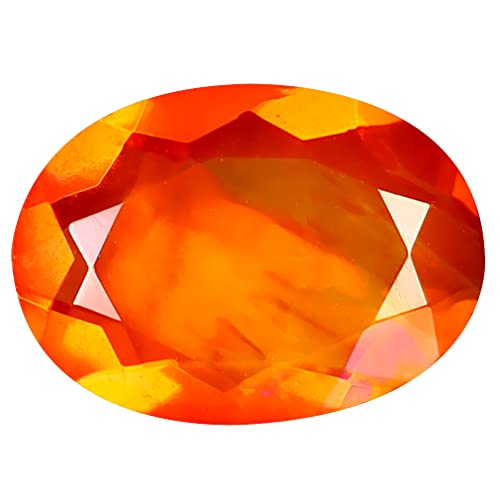 Opale de feu orange ovale de 2.23 ct, la pierre précieuse naturelle symbole d'énergie
