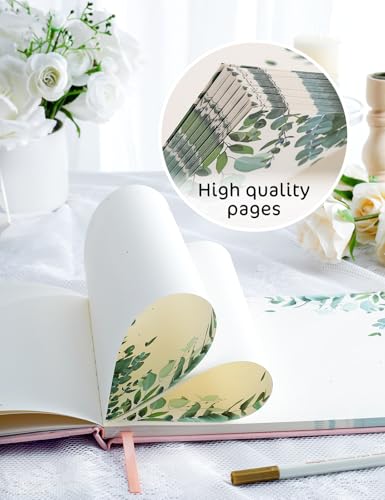 Image of molekaus Wedding Guest Book Hardcover 8 inch x 10 inch,100 Pages | Wedding Guest Book,Guest Book Weddings Reception,Polaroid Guest Book for Wedding with Pen, Photo Corner