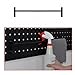 GZHERVICES Pegboard Organizer Panels, Metal Pegboard Organizer Kit Tool Panels Storage Board Construction Hardware Accessories Perforated Tool Board (Color : Black-B, Size : 45x120cm)