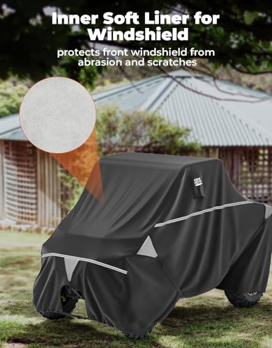 Image of KEMIMOTO UTV Cover 2 Seater Side by Side Cover Waterproof, 130 inch x 58 inch x 70 inch