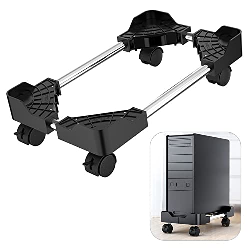 GLigeT Ventilación Soporte móvil for CPU, Carrito for PC, Base de refrigeración Torre for Escritorio con 4 Ruedas giratorias, Soporte Ajustable for for la mayoría Las Torres Práctico