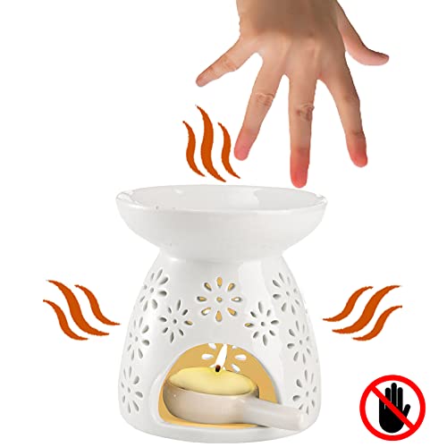 Lawei Set Of 3 Ceramic Tealight Candle Holder, Essential Oil Burner Wax Melt Burners, Aromatherapy Aroma Diffuser Burner For Home Bedroom Decor Christmas Housewarming Gift #TOP3