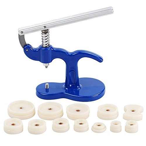 Ensemble de presse de montre, fermeture de boîtier arrière, kit d'outils de réparation de montre avec 12 matrices de fixation Cover