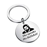 What We Do in The Shadows TV Show Keychain Comedy Horror Movies Gift Gift for Horror Movie Fan (She speaks the bullshit)