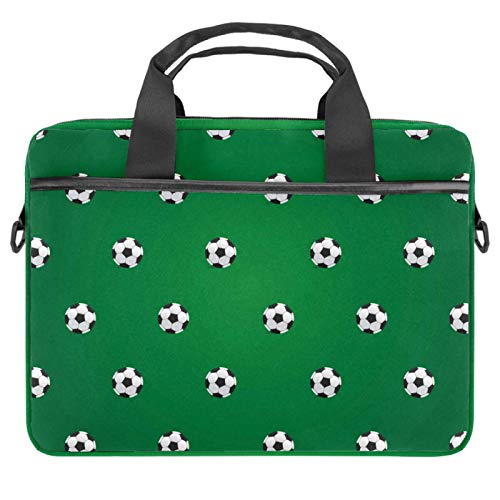Bolso de fútbol verde con protección acolchada para portátil 13.3