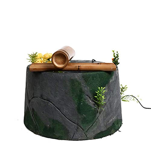Kit de fuente de bambú para pájaros y bomba exterior para jardín 3