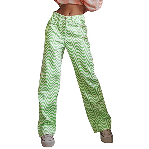 Pantalon en sergé droit femme vert legging en V taille haute S